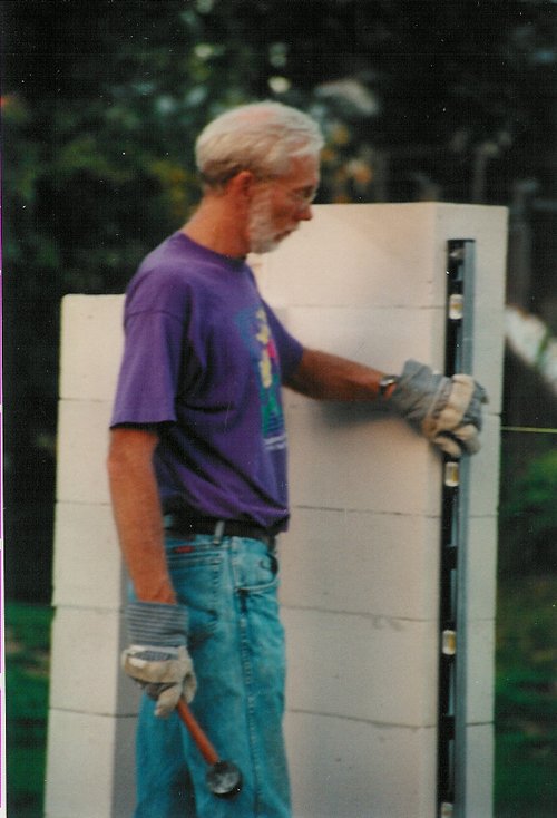 Dan Levy Making Sure the wall is level