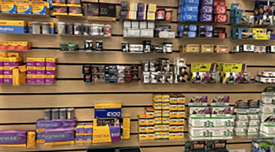 Store Wall Display of Merchandise